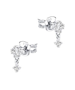 Lovely Crystal Silver Stud Earring STS-6334